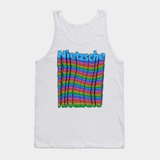 Nietzsche  / Retro Styled Typographic Graphic Design Tank Top